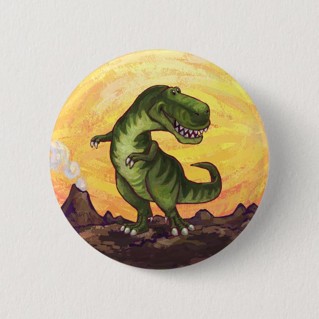 Macaron Rond 5 Cm Cadeaux et accessoires Tyrannosaurus (Devant)