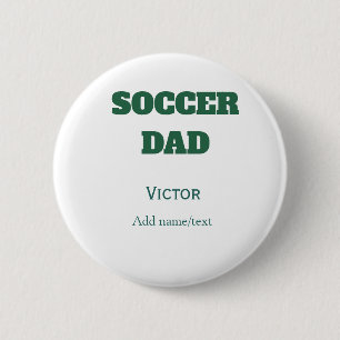 Macaron Rond 5 Cm Cadeaux papa football journée des pères vert simpl