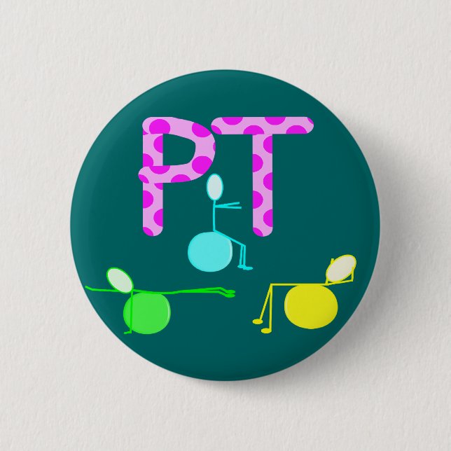Macaron Rond 5 Cm Cadeaux physiques de Therpist avec les graphiques (Devant)