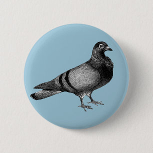 Macaron Rond 5 Cm Cadeaux vintages de pigeon