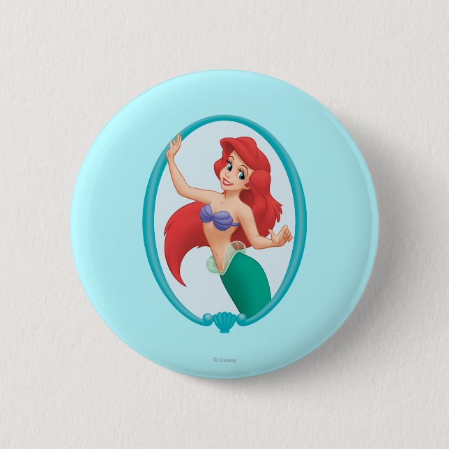Macaron Rond 5 Cm Cadre Ariel (Devant)