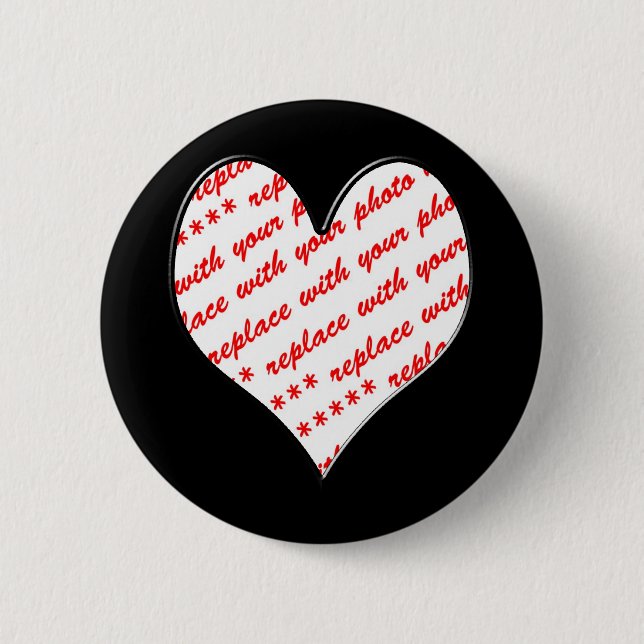 Macaron Rond 5 Cm Cadre photo Valentine (Devant)