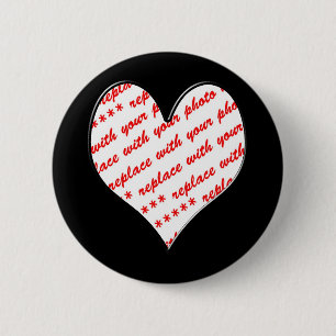 Macaron Rond 5 Cm Cadre photo Valentine