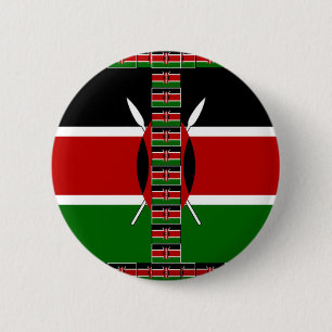 Macaron Rond 5 Cm Cadres frontaliers du Kenya Seless Flags