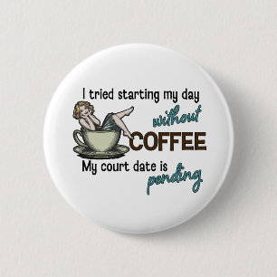 Macaron Rond 5 Cm Café Pin-up Girl