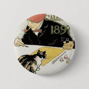Macaron Rond 5 Cm Calendrier des affiches 1897