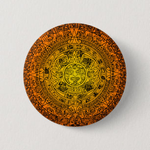 Macaron Rond 5 Cm Calendrier maya