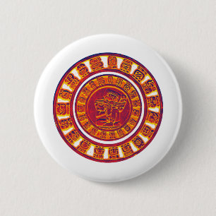 Macaron Rond 5 Cm Calendrier maya 2012