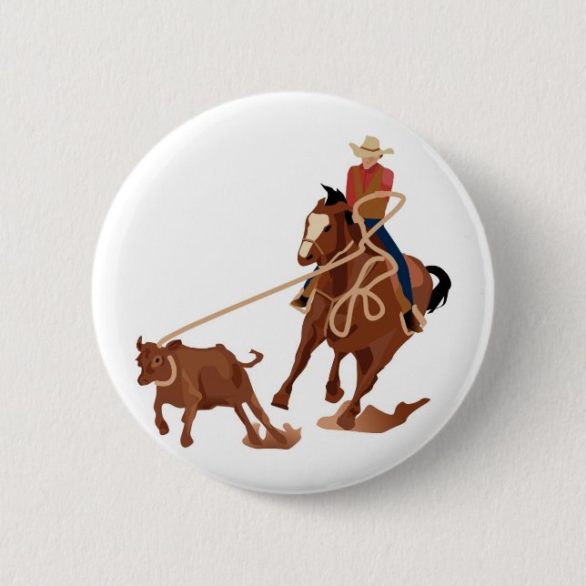 Macaron Rond 5 Cm Calf Roping (Devant)