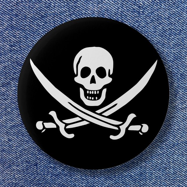 Macaron Rond 5 Cm Calico Jack (Calico Jack Pinback Button)