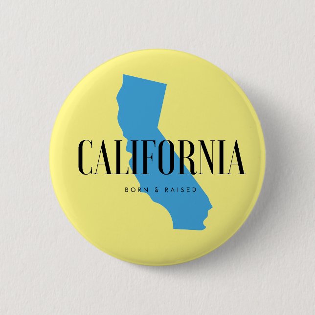 Macaron Rond 5 Cm California Born & Raised (Devant)