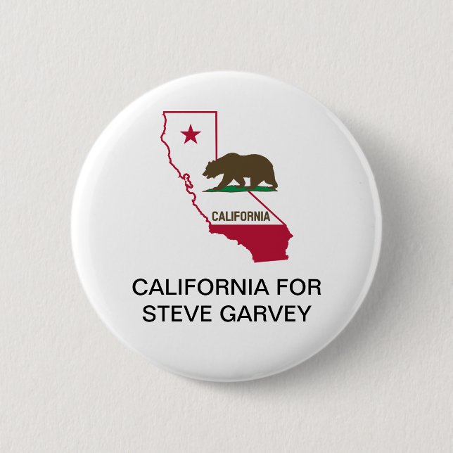 Macaron Rond 5 Cm CALIFORNIA pour Steve Garvey SENATE Button (Devant)