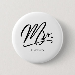 Macaron Rond 5 Cm Calligraphie Mme élégante