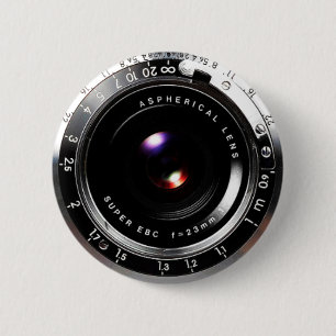 Macaron Rond 5 Cm Caméra de cinéma de la vieille école