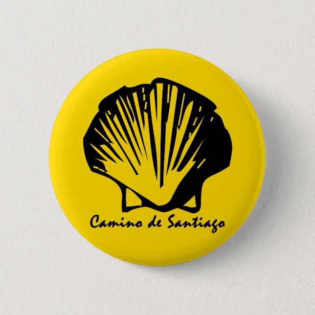 Macaron Rond 5 Cm Camino de Santiago, insigne de pèlerinage (Devant)