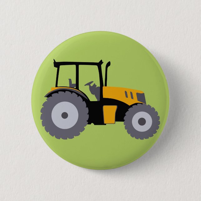 Macaron Rond 5 Cm Camion à benne basculante jaune d'illustration de (Devant)