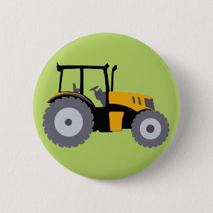 Macaron Rond 5 Cm Camion à benne basculante jaune d'illustration de