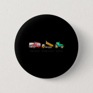 Macaron Rond 5 Cm Camion de pompiers Camion à benne Tracteur Anti Tr