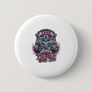 Macaron Rond 5 Cm Camion Monstre Crâne Tout-Terrain Patriotique 1776