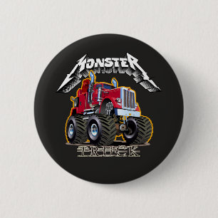 Macaron Rond 5 Cm Camion monstre de dessin animé