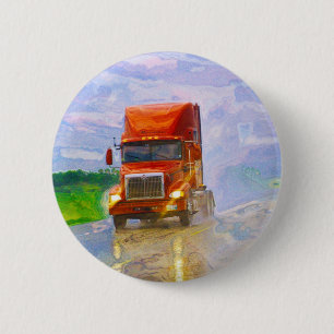 Macaron Rond 5 Cm CAMIONS ET CAMIONS BIG RIG pour les amateurs de ca