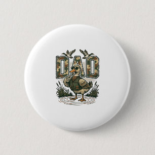 Macaron Rond 5 Cm Camo Canard Papa Design T-Shirt Gravure Vintage_1
