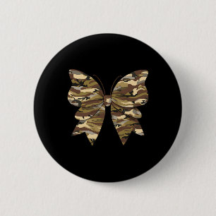 Macaron Rond 5 Cm Camo Coquette Bow Chasse au canard Femmes Mignonne