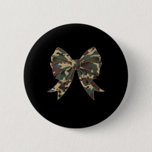 Macaron Rond 5 Cm Camo Coquette Bow Chasse au canard Filles Enfants