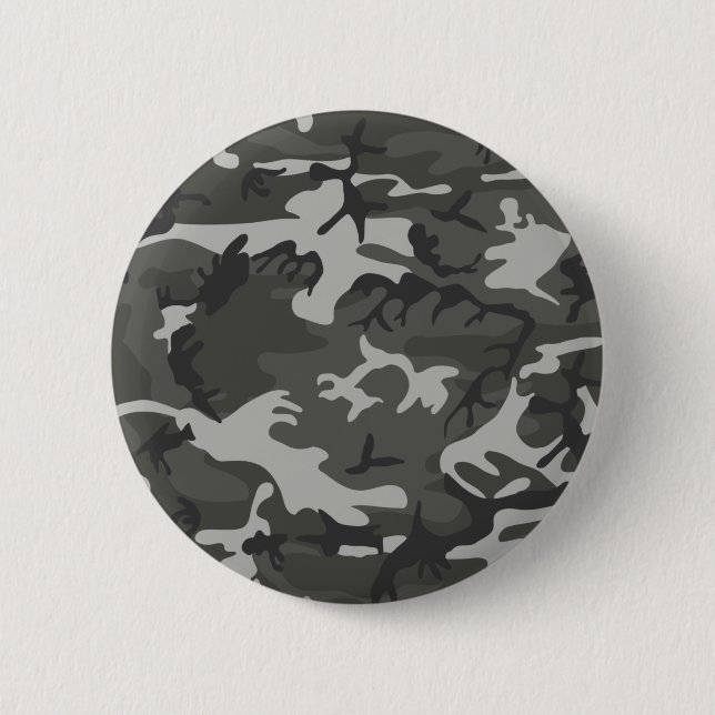Macaron Rond 5 Cm Camouflage gris d'armée (Devant)