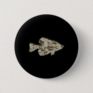 Macaron Rond 5 Cm Camouflage Pan Poisson Silhouette Camo numérique C