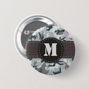 Macaron Rond 5 Cm Camouflage urbain