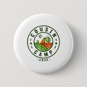 Macaron Rond 5 Cm Camp Cousin 2025 Tribe Camping Vacances d'été _1