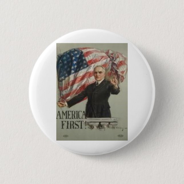 Macaron Rond 5 Cm Campagne 1920 présidentielle (Devant)