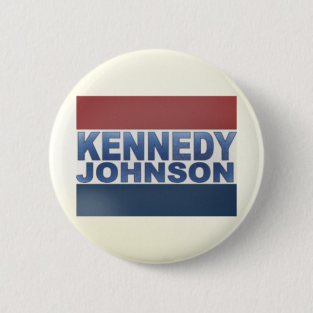 Macaron Rond 5 Cm Campagne de Kennedy Johnson (Devant)