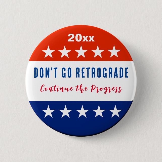 Macaron Rond 5 Cm Campagne de vote - Bouton personnalisable (Devant)