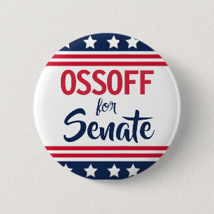 Macaron Rond 5 Cm Campagne d'Ossoff au Sénat