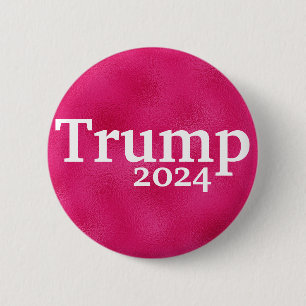 Macaron Rond 5 Cm Campagne Hot Pink Trump 2024