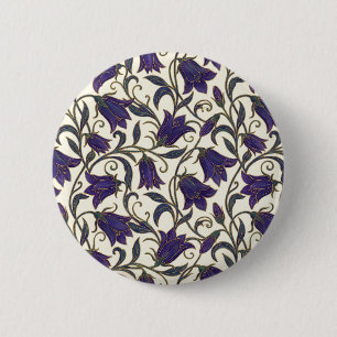 Macaron Rond 5 Cm Campanule Fleur Sauvage Motif