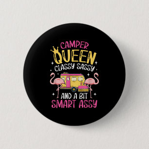 Macaron Rond 5 Cm Camper Queen Cly Sy Smart Drôle Femmes Filles Camp