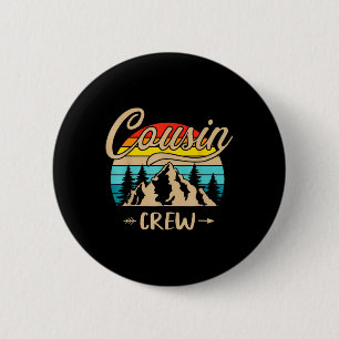 Macaron Rond 5 Cm Camping Cousin Crew Camp d'été extérieur le couche