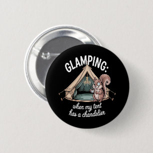 Macaron Rond 5 Cm Camping de luxe quand ma tente a un lustre