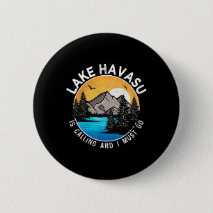 Macaron Rond 5 Cm Camping de pêche - Lac Lakeview Havasu