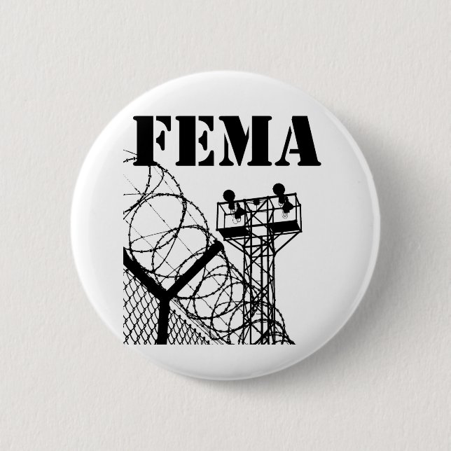 Macaron Rond 5 Cm Camps de FEMA (Devant)