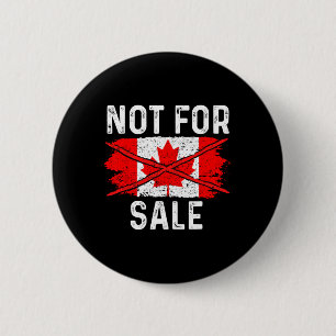 Macaron Rond 5 Cm Canada 51e État Pas à Vendre 2025 Trump Rétro Vi