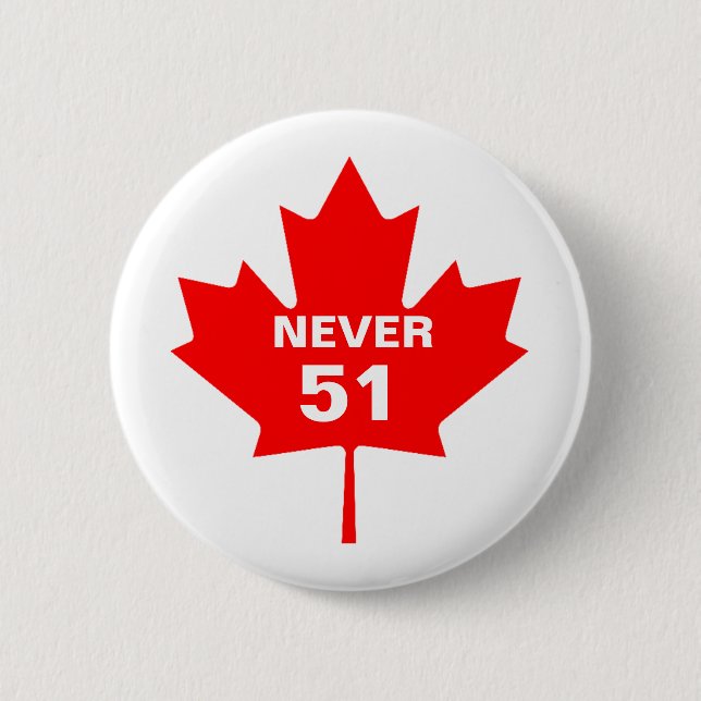 Macaron Rond 5 Cm Canada Jamais 51 (Devant)