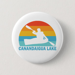 Macaron Rond 5 Cm Canandaigua Lake New York Kayak