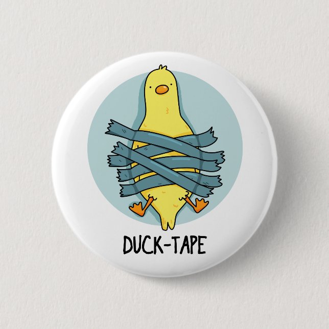 Macaron Rond 5 Cm Canard Bande Drôle Duct Bande Pun (Devant)