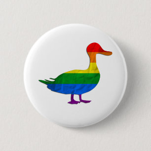 Macaron Rond 5 Cm Canard drôle de fierté de gays et lesbiennes,