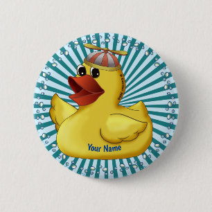 Macaron Rond 5 Cm Canard en caoutchouc avec bonnet 
