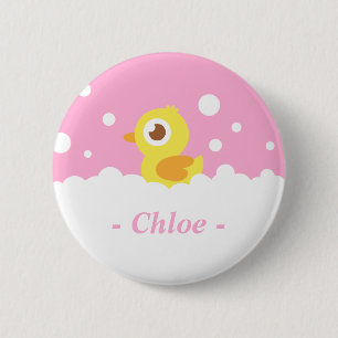 Macaron Rond 5 Cm Canard en caoutchouc mignon dans un bain de bulles